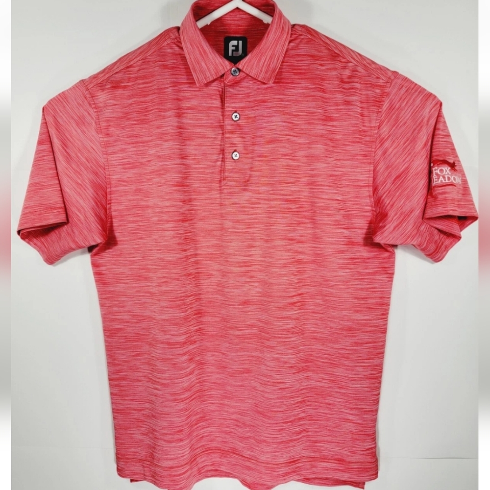 FootJoy FJ Mens Medium Golf Shirt Polo Pink Fox Meadow PEI